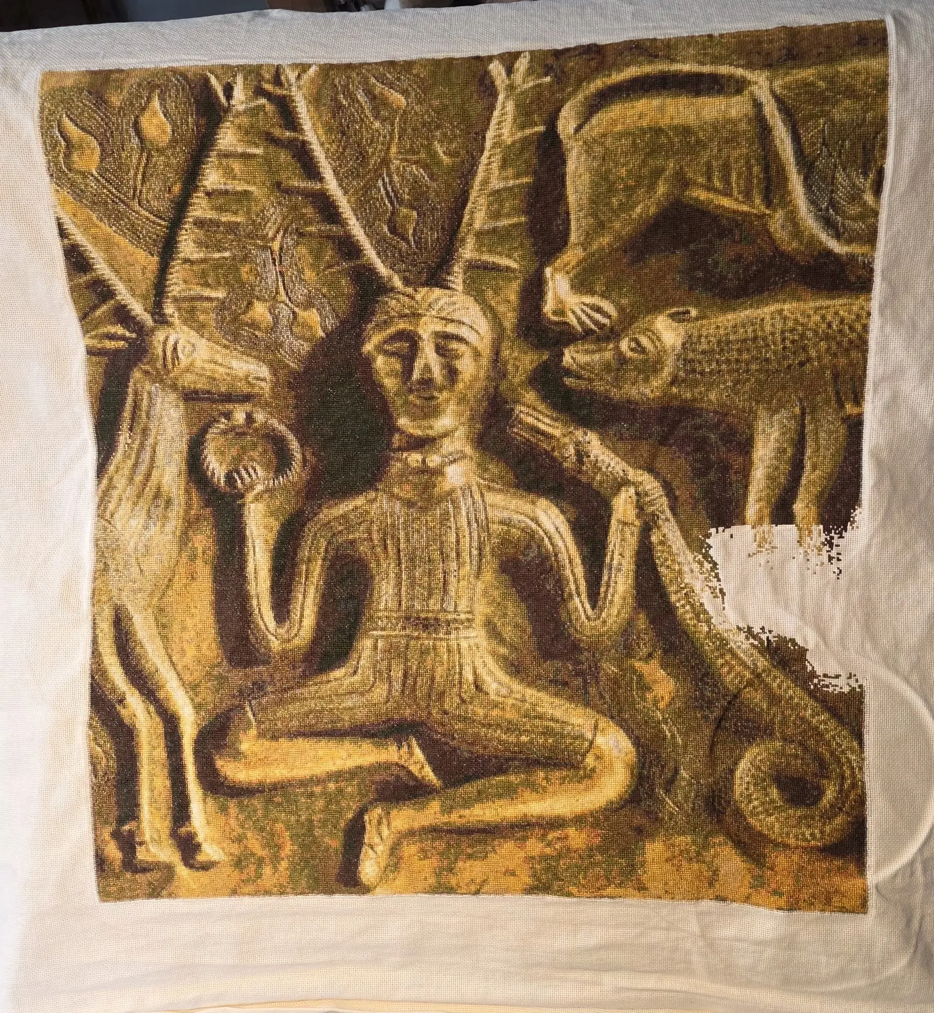 Broderie Cernunnos: serpent complet